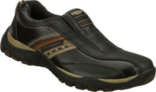 Mens Skechers Relaxed Fit Artifact Excavate   Black/Brown Slip on Shoes