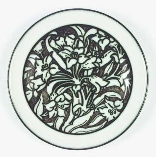 Wedgwood Tiger Lily Dinner Plate, Fine China Dinnerware   Oven To Table,White/Gr
