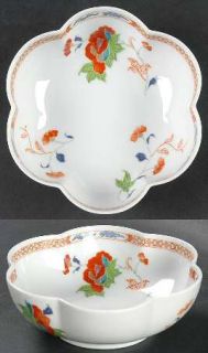 Ceralene Hokusai   5 Melon Bowl, Fine China Dinnerware   Menton/Empire, Whiteba
