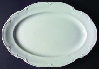 Hutschenreuther Sylvia (All White, No Trim) 15 Oval Serving Platter, Fine China