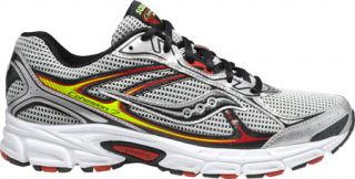 Mens Saucony Cohesion 7   Silver/Black/Red Lace Up Shoes
