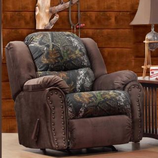 Chelsea Home Furniture Littleton Camo Recliner with Nailheads Multicolor  