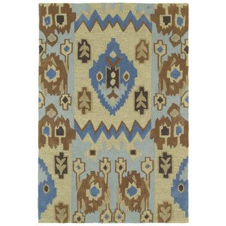 Brookside Tribal Blue Polyester Rug (40 X 60)