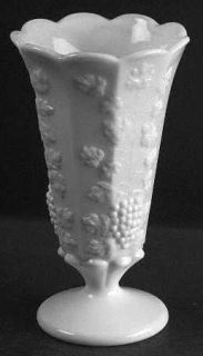 Westmoreland Paneled Grape Milk Glass Belled Vase   Stem 1881, Milk Glass, Grape