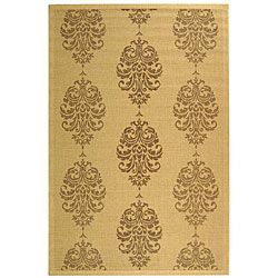 Indoor/ Outdoor St. Martin Natural/ Brown Rug (53 X 77) (IvoryPattern FloralMeasures 0.25 inch thickTip We recommend the use of a non skid pad to keep the rug in place on smooth surfaces.All rug sizes are approximate. Due to the difference of monitor co