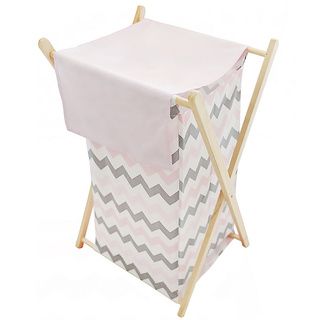 My Baby Sam Chevron Baby In Pink Hamper (Pink/greyCoordinates with Chevron Baby in Pink crib beddingWooden frame100 percent cottonDimensions 17 inches wide x 14 inches deep x 24 inches tallCare instructions Machine washableThe digital images we display 