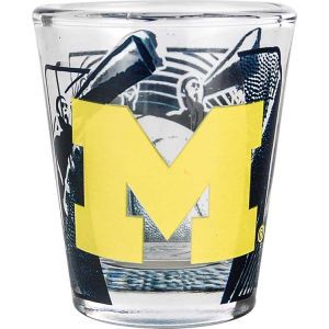 Michigan Wolverines 3D Wrap Color Collector Glass