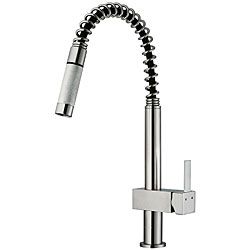 Vigo Stainless Steel Pull out Lever style Kitchen Faucet