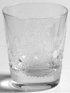 Heisey Tally Ho Clear Heisey (Deep Plate Etch) Shot Glass   Etch #467, Carriage,