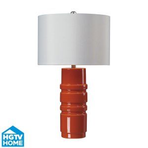 Dimond Lighting DMD HGTV276 Universal Orange Ceramic Glaze Table Lamp