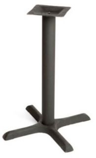 Oak Street Mfg Cast Iron Table Base w/ Adjustable Poly Levelers, 22 x 22 in, black