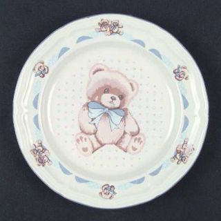 Tienshan Theodore Bear Salad Plate, Fine China Dinnerware   Legs Apart Bear Cent