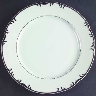 Mikasa Marlboro Salad Plate, Fine China Dinnerware   Platinum Trim&Verge On Whit