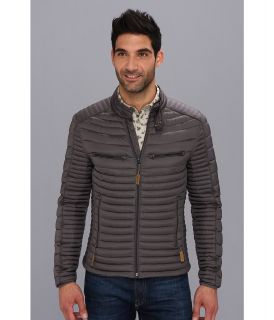 Denim & Leathers by Andrew Marc Packable Targa Quilted Driver Jacket Mens Jacket (Gray)