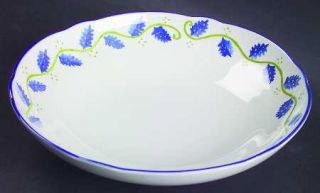 Noritake Blue Spring Coupe Soup Bowl, Fine China Dinnerware   Susan Sargent, Blu