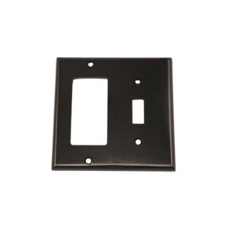 Leviton 80405 Electrical Wall Plate, Combination Wall Plate, 1Decora amp; 1Toggle Switch, 2Gang Brown