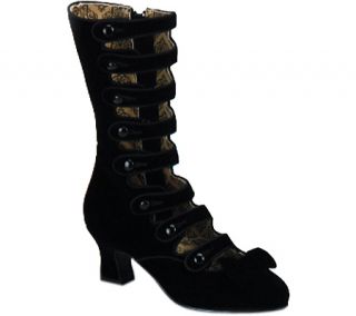 Womens Bordello Whimsey 115   Black Velvet Boots