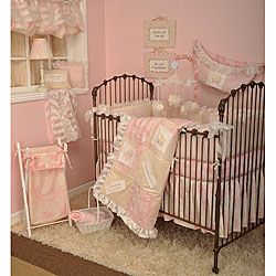 Cotton Tale Girls 4 piece Pink Crib Bedding Set In Heaven Sent
