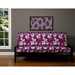 Wild Cat Fuchsia Floral 7 inch Full size Futon Cover