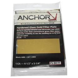 Anchor Hardened Glass Gold Filter Plate (GoldMaterial Hardened GlassShade/Contrast 9Length 5 1/4 inchesWidth 4 1/2 inchesWt. 0.11 lbModel 101 FS 3H 9 Hardened GlassShade/Contrast 9Length 5 1/4 inchesWidth 4 1/2 inchesWt. 0.11 lbModel 101 FS 3H 