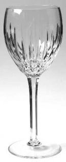 Stourbridge Monaco Water Goblet   Clear,Vertical Cuts,Multisided Stem