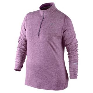 Nike Element Half Zip (Size 1X 3X) Womens Running Shirt   Violet Shade