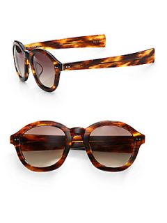 Linda Farrow Luxe Vintage Semi Square Sunglasses   Brown