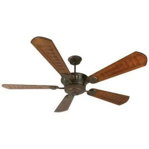 Craftmade CRA K10309 DC Epic 70 Ceiling Fan with Custom Carved Scalloped Walnut