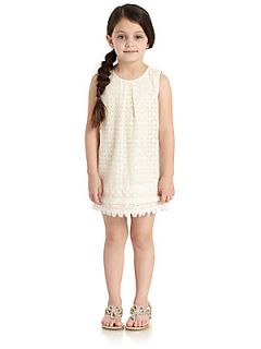 Juicy Couture Toddlers & Little Girls Guipure Lace Dress   White Dazzle