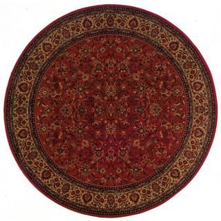 Everest Isfahan Crimson Area Rug (311 Round) (CrimsonSecondary colors Black, deep camel, sagePattern FloralTip We recommend the use of a non skid pad to keep the rug in place on smooth surfaces.All rug sizes are approximate. Due to the difference of mo
