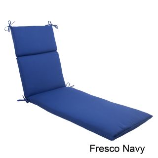 Pillow Perfect Fresco Polyester Outdoor Chaise Lounge Cushion (Black, navyMaterials 100 percent spun polyesterFill 100 percent polyester fiberClosure Sewn seamWeather resistant YesUV protection Care instructions Spot clean/hand wash with mild deterge