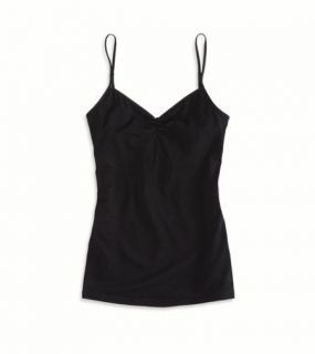 Black AE Shirred Shelf Cami, Womens XL