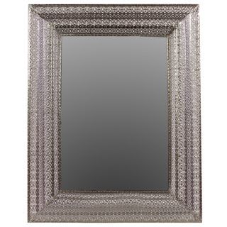 Urban Trends Collection Rectangular Metal Mirror (MetalFinish PatternedDimensions 35.5 inches high x 28 inches wide x 2 inches deep)