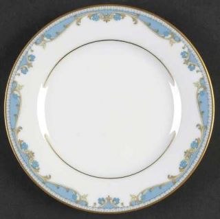 Noritake Oberlin Bread & Butter Plate, Fine China Dinnerware   Blue Insets & Flo