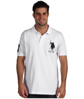 U.S. Polo Assn Big Pony Polo II Mens Short Sleeve Knit (White)