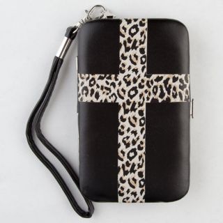 Leopard Cross Iphone 4/4S Wallet Black One Size For Women 220322100
