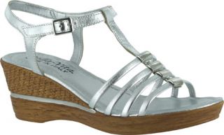 Womens Bella Vita Caramelle   Silver Leather Casual Shoes