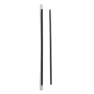 Solo Wrapped Jumbo Straws, 10 1/4in, Black
