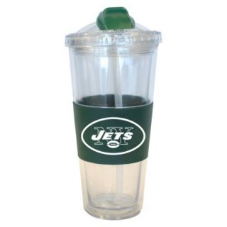Boelter Brands NFL 2 Pack New York Jets No Spill Tumbler with Straw   22 oz