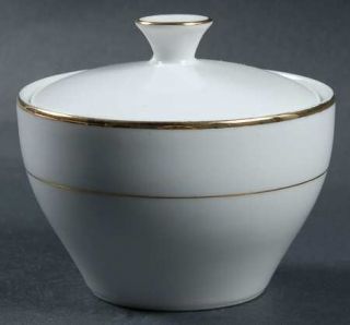 Fine China of Japan Sonnet (Gold Trim) Sugar Bowl & Lid, Fine China Dinnerware  