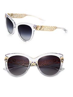 Dolce & Gabbana Filigree Cats Eye Sunglasses   Clear