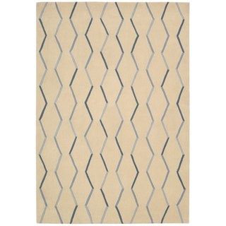 Hand tufted Contours Ivory Area Rug (36 X 56)