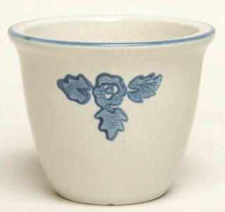 Pfaltzgraff Yorktowne (Usa) Custard Cup, Fine China Dinnerware   Blue Floral,Smo