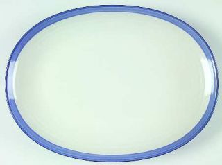 Pfaltzgraff Denim 14 Oval Serving Platter, Fine China Dinnerware   White Backgr