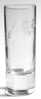 Princess House Crystal Heritage Cordial Glass   Gray Cut Floral Design,Clear