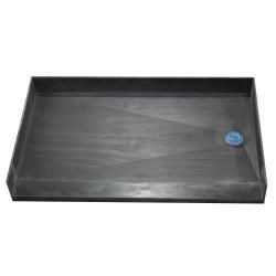 Tile Ready Shower Pan 30 X 60 Right Barrier Free Pvc Drain (BlackMaterials Molded Polyurethane with ribs underneath for extra strengthNumber of pieces One (1)Dimensions 30 inches long x 60 inches wide x 7 inches deep No assembly required )