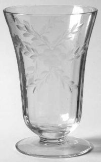 Unknown Crystal Unk2620 Juice Glass   Clear,Cut Floral & Geometric