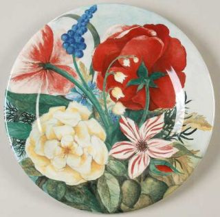 Gien Volupte Salad/Dessert Plate, Fine China Dinnerware   Multicolor Flower Moti