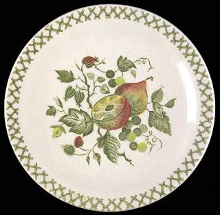 Johnson Brothers Arbor Bread & Butter Plate, Fine China Dinnerware   Green/Red F