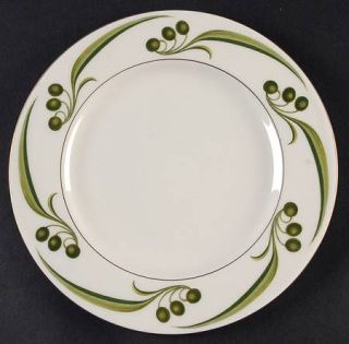 Haviland Bel Air Salad Plate, Fine China Dinnerware   Ny, Theo,Green Dots&Leaves